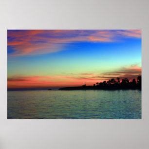 Leuchtturm Point Santa Cruz Poster