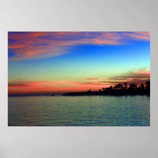 Leuchtturm Point Santa Cruz Poster (Vorne)