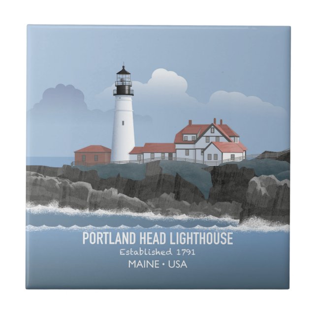 Leuchtturm Portland Head Fliese (Vorderseite)