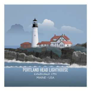 Leuchtturm Portland Head Poster