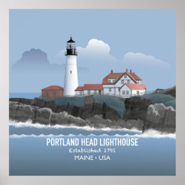 Leuchtturm Portland Head Poster
