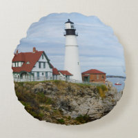 Leuchtturm Portland Headlight auf felsigem Ufer