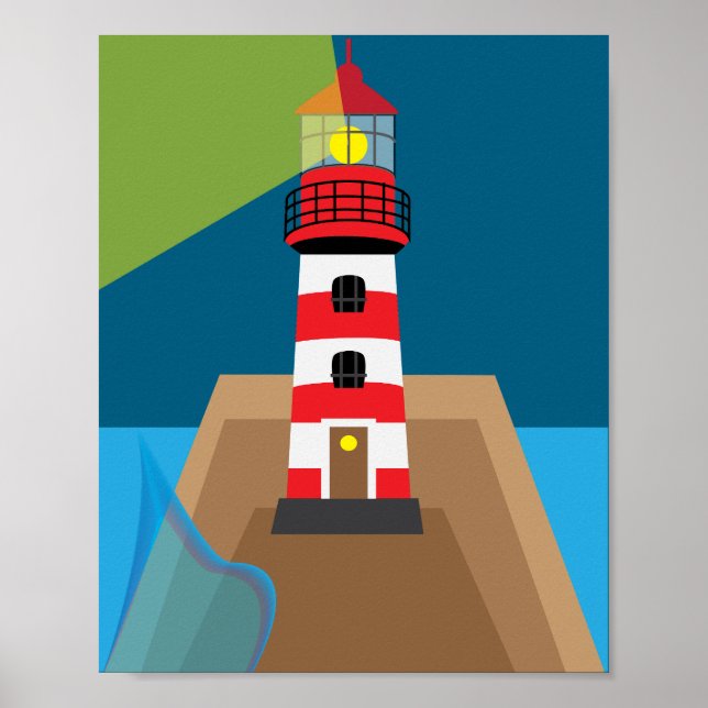 Leuchtturm Poster (Vorne)