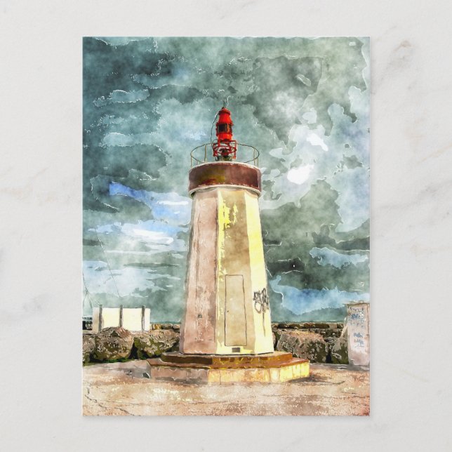 Leuchtturm Postkarte (Vorderseite)