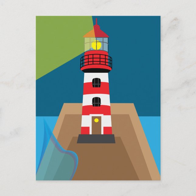 Leuchtturm Postkarte (Vorderseite)
