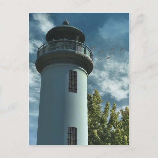 Leuchtturm Postkarte (Vorderseite)
