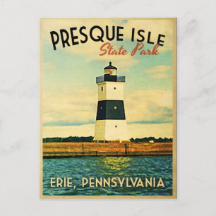 Leuchtturm Presque Isle Postkarte