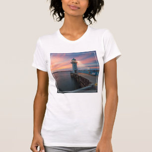 Leuchtturm Raffles Jachthafen, Singapur T-Shirt