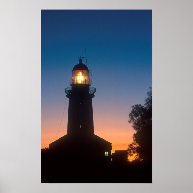 Leuchtturm, Robben Island, Kapstadt 2 Poster (Vorne)
