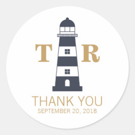 Leuchtturm Runder Aufkleber