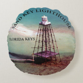Leuchtturm Sand Key, Florida Keys Round Pillow Rundes Kissen