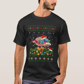 Leuchtturm Santa Ugly Helicopter T-Shirt