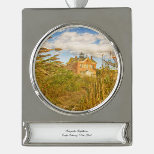 Leuchtturm Saugerties Banner-Ornament Silber