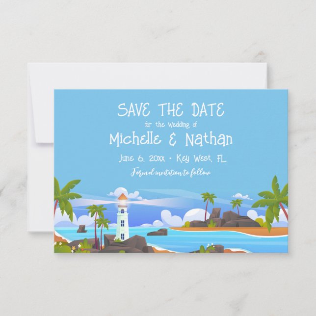 Leuchtturm Save-the-Date-Ankündigung  Save The Date (Vorderseite)