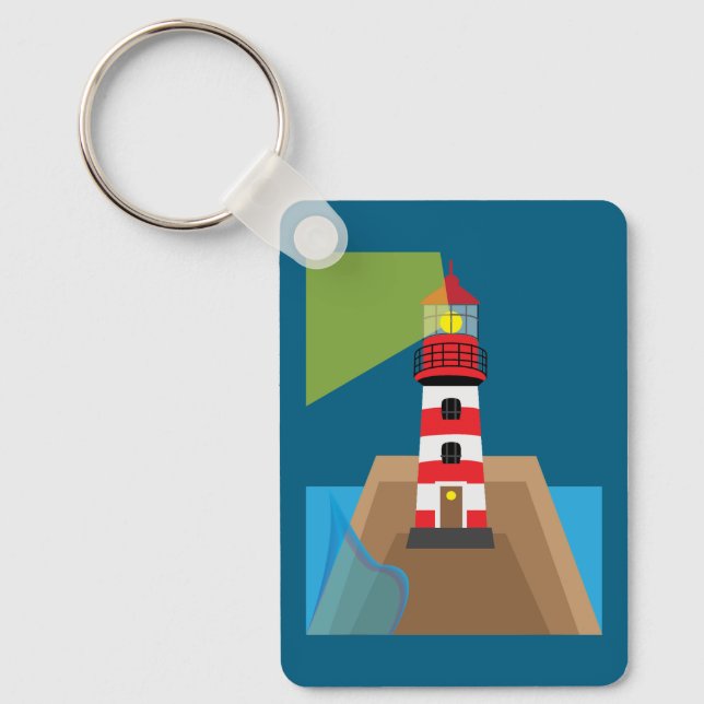 Leuchtturm Schlüsselanhänger (Vorderseite)