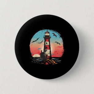 Leuchtturm Seaside House Sailing Sea Boating Light Button
