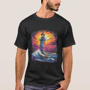 Leuchtturm Segeln Meer Strand Bootfahren Küstenhau T-Shirt