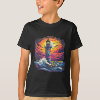 Leuchtturm Segeln Strand Bootfahren Strandhaus T-Shirt
