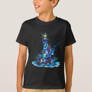 Leuchtturm Segeln Strand Meer Bootsfahrt Küstenhau T-Shirt