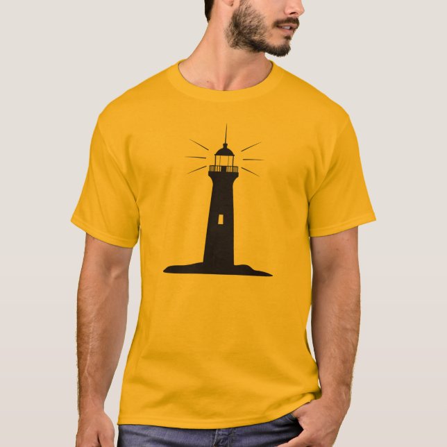 Leuchtturm-Silhouette T-Shirt (Vorderseite)