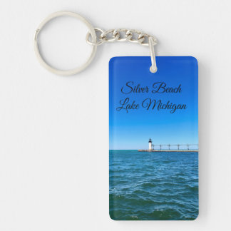 Leuchtturm Silver Beach – Lake Michigan Schlüsselanhänger