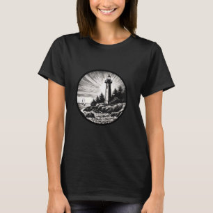 Leuchtturm Sommer Sunset Sailboat Segelboot Seepro T-Shirt
