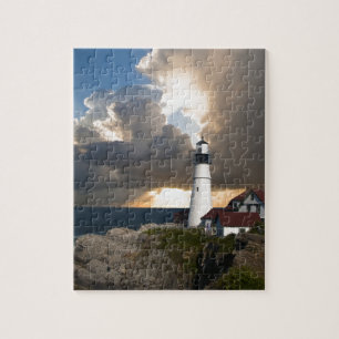 Leuchtturm-Sonnenuntergang: Portsmouth, Puzzle