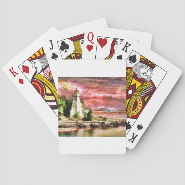 Leuchtturm Spielkarten (Rückseite)