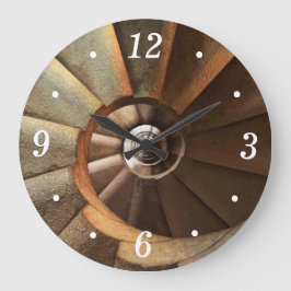 Leuchtturm Spiraltreppe Kunst, Dichtung Große Wanduhr