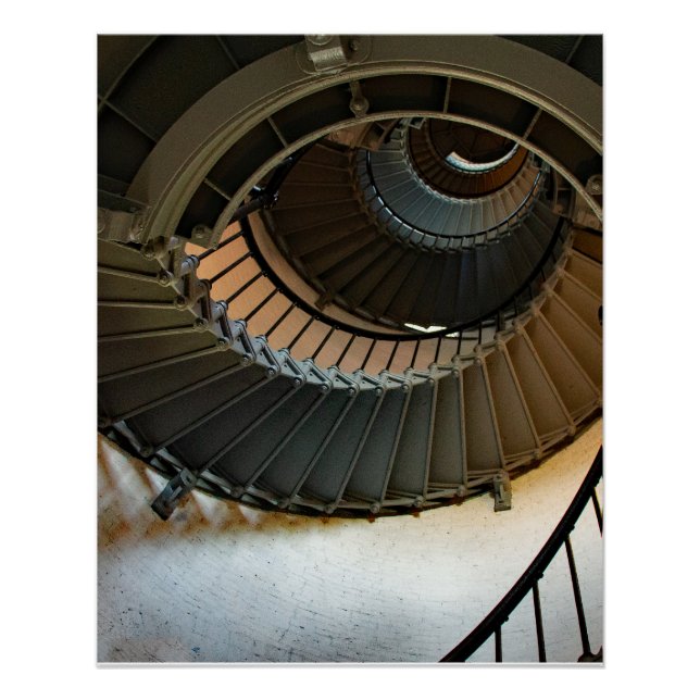 Leuchtturm Spiraltreppe Poster (Vorderseite)