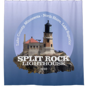 Leuchtturm Split Rock Duschvorhang