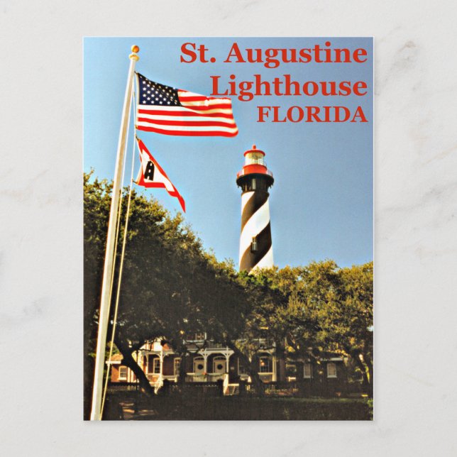 Leuchtturm St. Augustine, Florida Postkarte (Vorderseite)