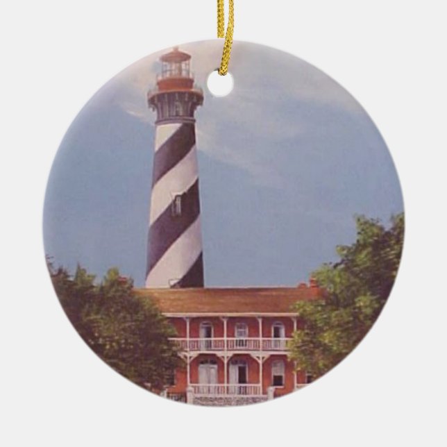 Leuchtturm St. Augustine Keramik Ornament (Vorne)