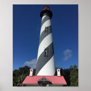 Leuchtturm St. Augustine und blauer Himmel. Poster
