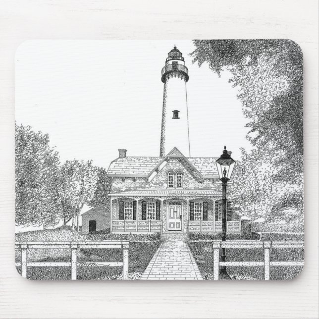 Leuchtturm St. Simons Mousepad (Vorne)