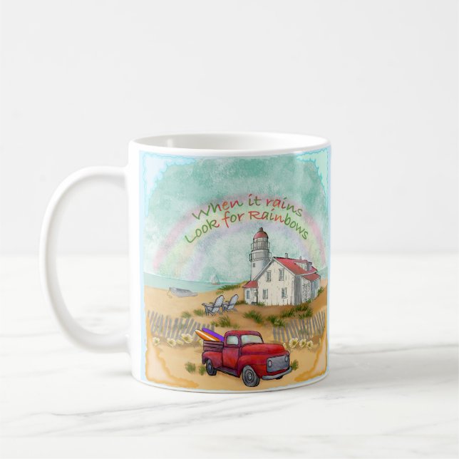 Leuchtturm Strand Truck Kaffeetasse (Links)