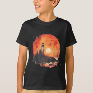 Leuchtturm Strandhaus Segeln Bootfahren Meer Licht T-Shirt