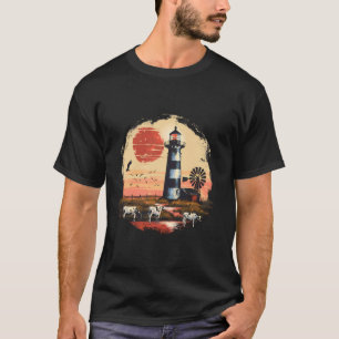 Leuchtturm Strandhaus Segeln Bootfahren Meer Licht T-Shirt