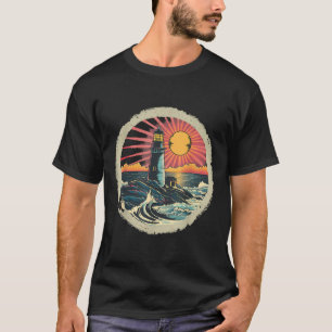 Leuchtturm Strandhaus Segeln Bootfahren Meer Licht T-Shirt