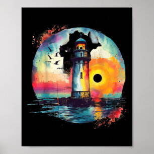 Leuchtturm Strandhaus Segeln Meer Bootfahren Licht Poster