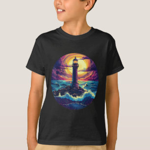 Leuchtturm Strandhaus Segeln Meer Bootfahren Licht T-Shirt