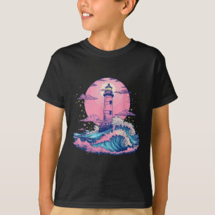 Leuchtturm Strandhaus Segeln Meer Bootfahren Licht T-Shirt