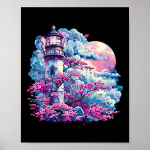 Leuchtturm Strandhaus Segeln Meer Strand Bootfahre Poster