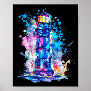 Leuchtturm Strandhaus Segeln Meer Strand Bootfahre Poster