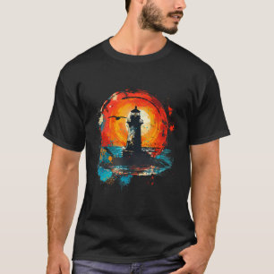 Leuchtturm Strandhaus Segeln Meer Strand Bootfahre T-Shirt