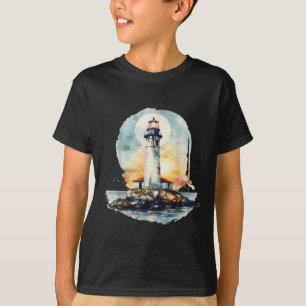 Leuchtturm Strandhaus Segeln Meer Strand Bootfahre T-Shirt