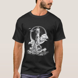 Leuchtturm Strandhaus Segeln Strand Meer Licht H T-Shirt