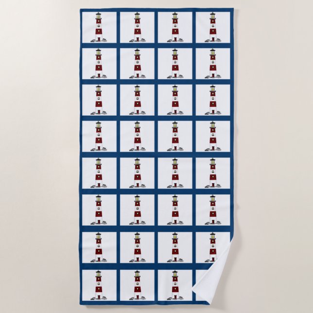 Leuchtturm Strandtuch (Vorderseite)