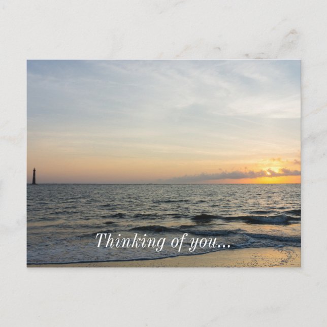 Leuchtturm Sunrise Postkarte (Vorderseite)