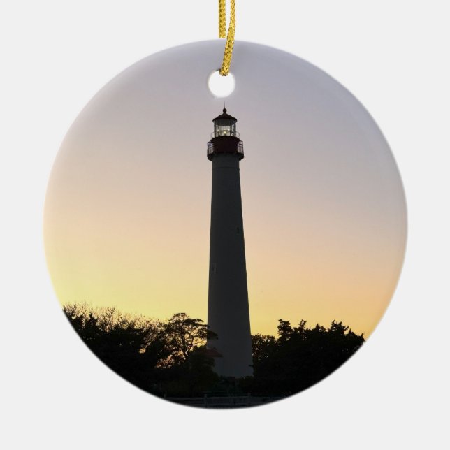 Leuchtturm Sunset Foto Ornamente (Vorne)